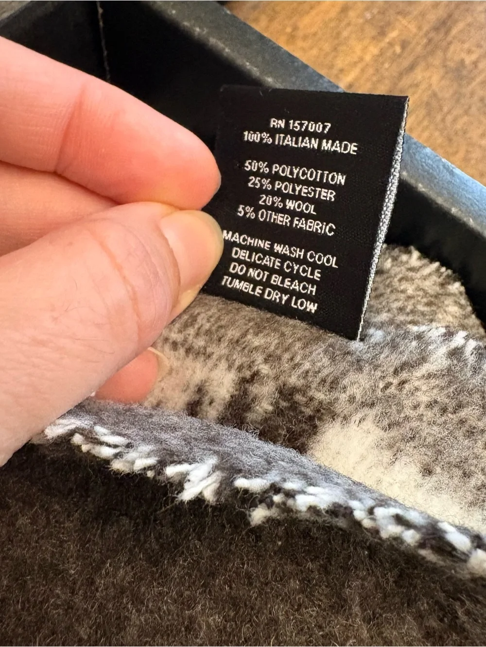Sackcloth & Ashes Black and White Heritage Throw Blanket
